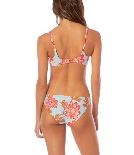 Maaji Quinn Floral Sky Reversible Embroidered Thin Side Swim Bottom Product Image