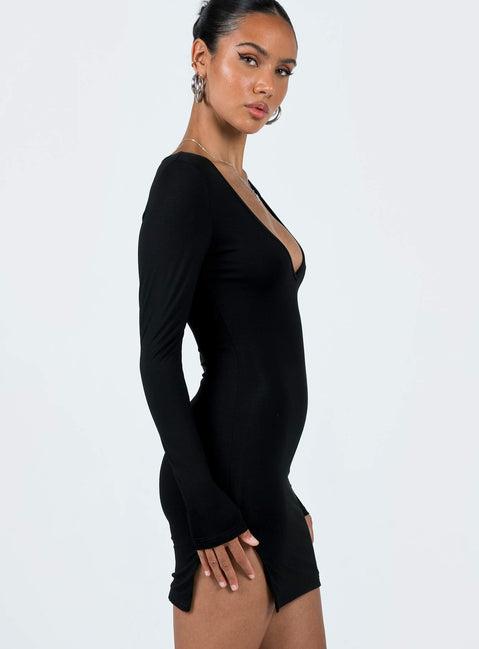 Kingsland Long Sleeve Mini Dress Black Product Image