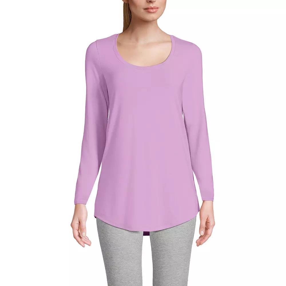 Women's Lands' End Long Sleeve Power Performance Scoop Neck Tunic Tee,  Product Image