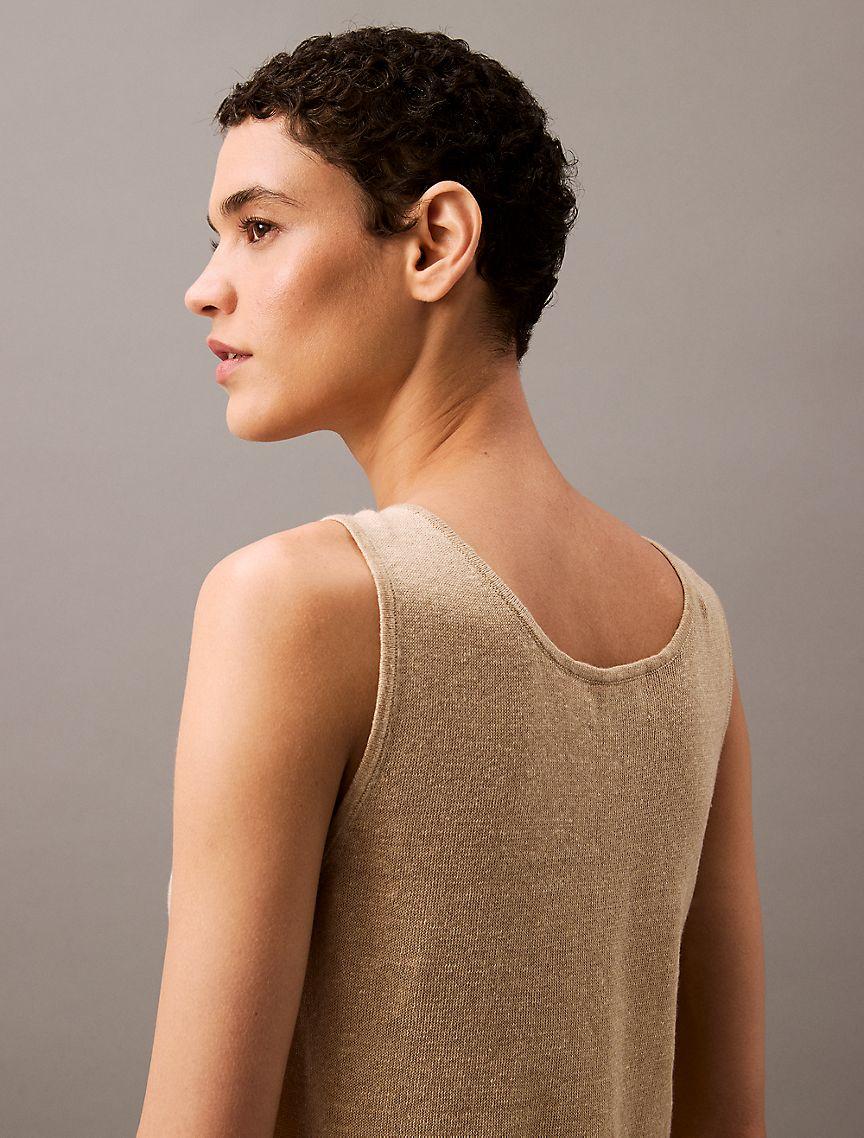 Linen Blend Sweater Tank Top Product Image