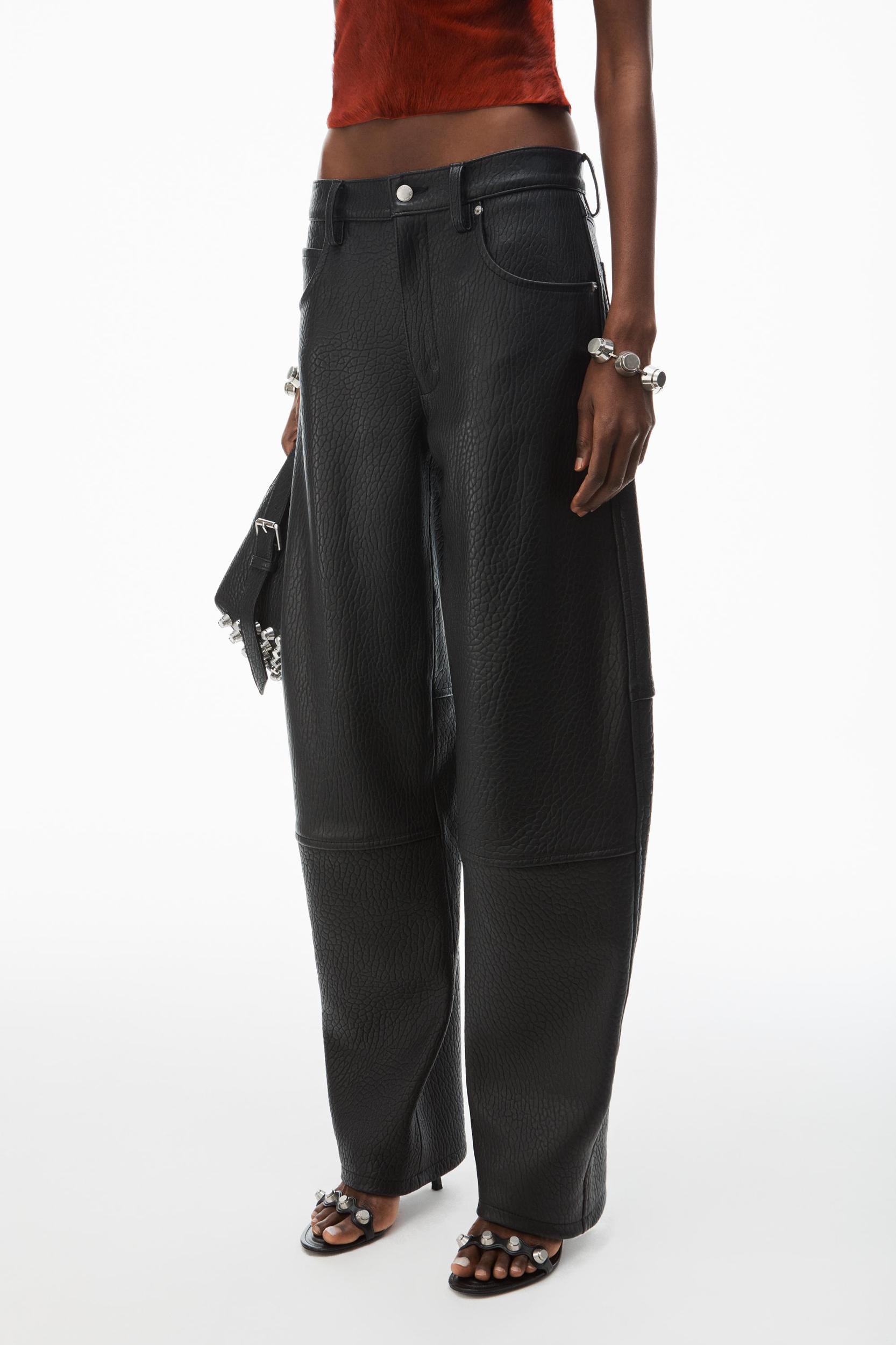 Low-rise Five-pocket Pant In Lambskin Leather Product Image