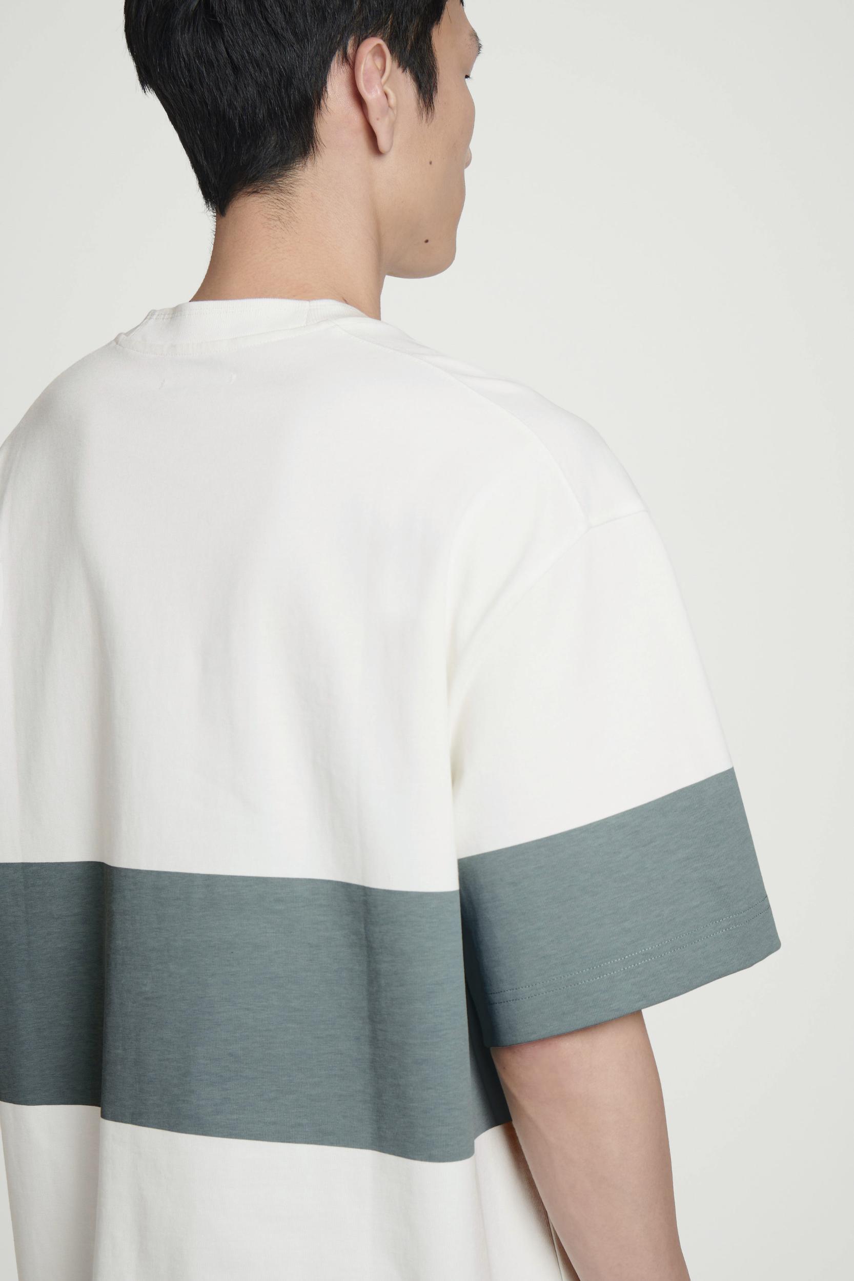 OVERSIZED COLOR BLOCK COTTON T-SHIRT Product Image