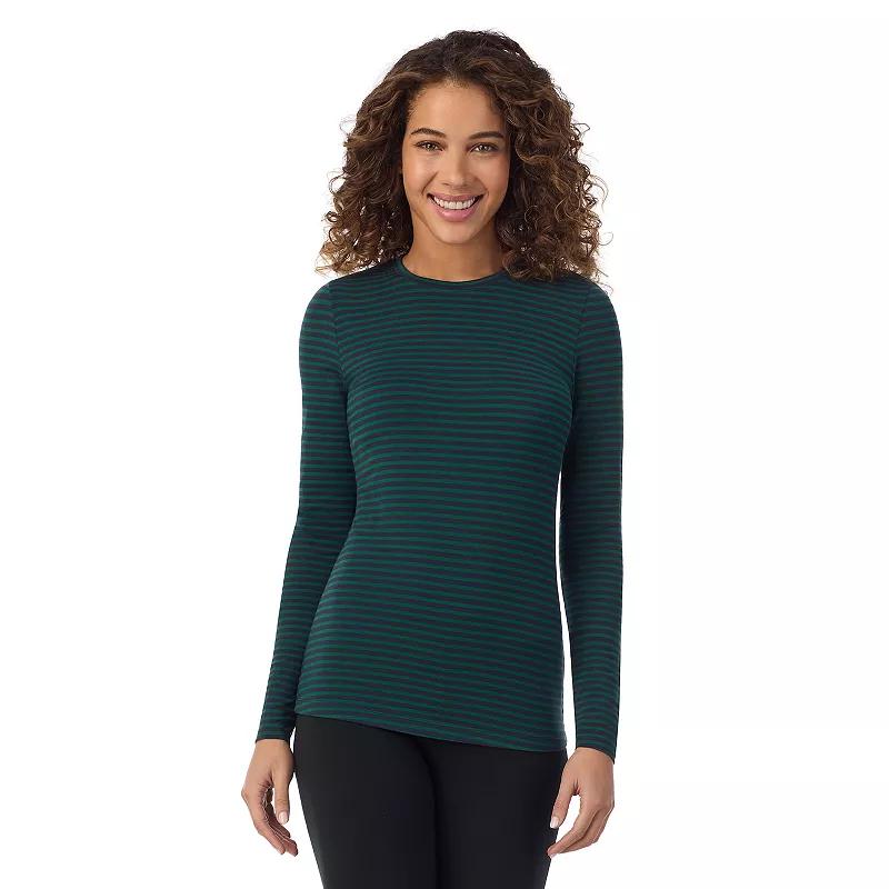 Women's Cuddl Duds® Softwear with Stretch Long Sleeve Top, Size: Medium, Ivory Houndsto Product Image