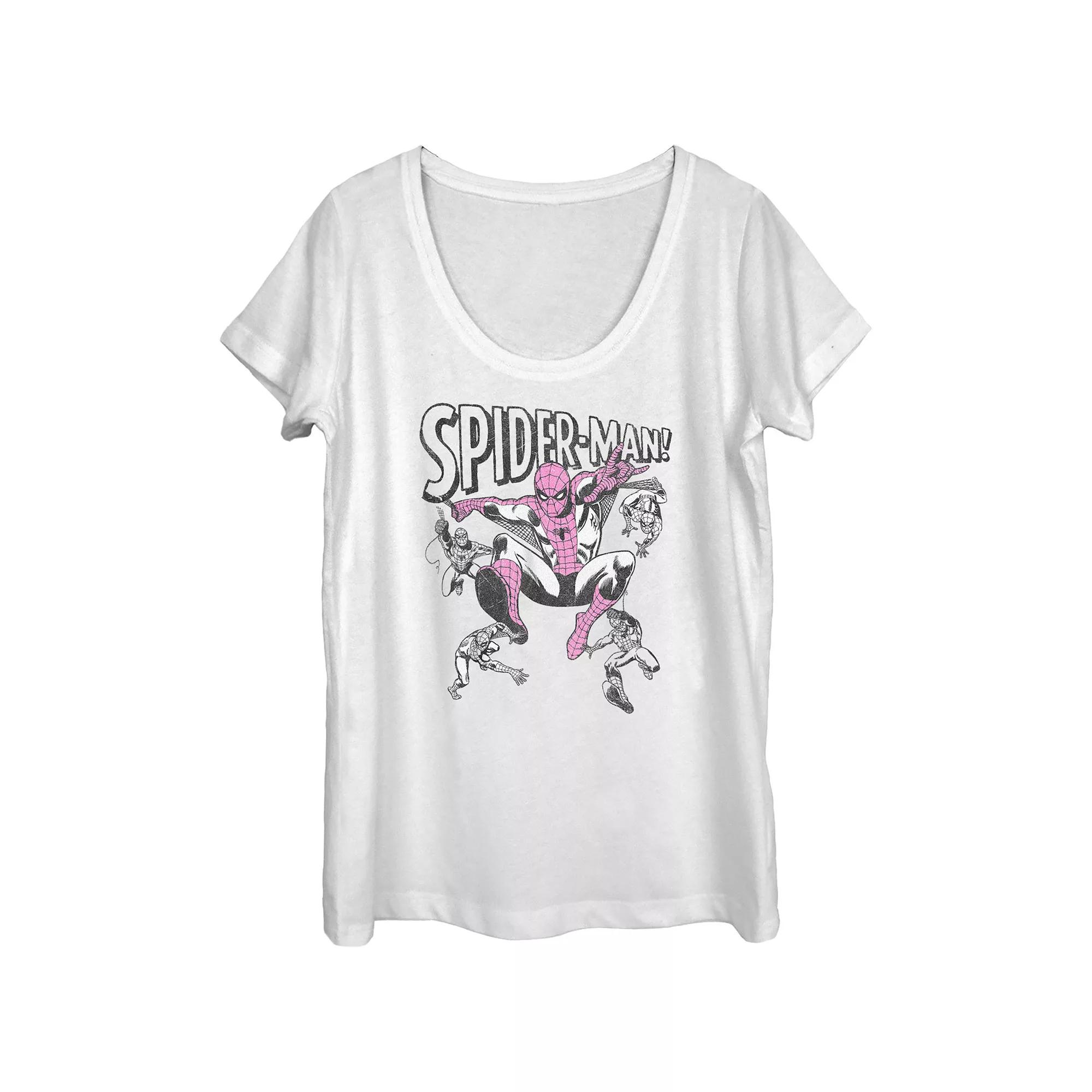 Juniors' Marvel Spider-Man Vintage Spidey Poses Scoop Neck Tee, Girl's,  Product Image