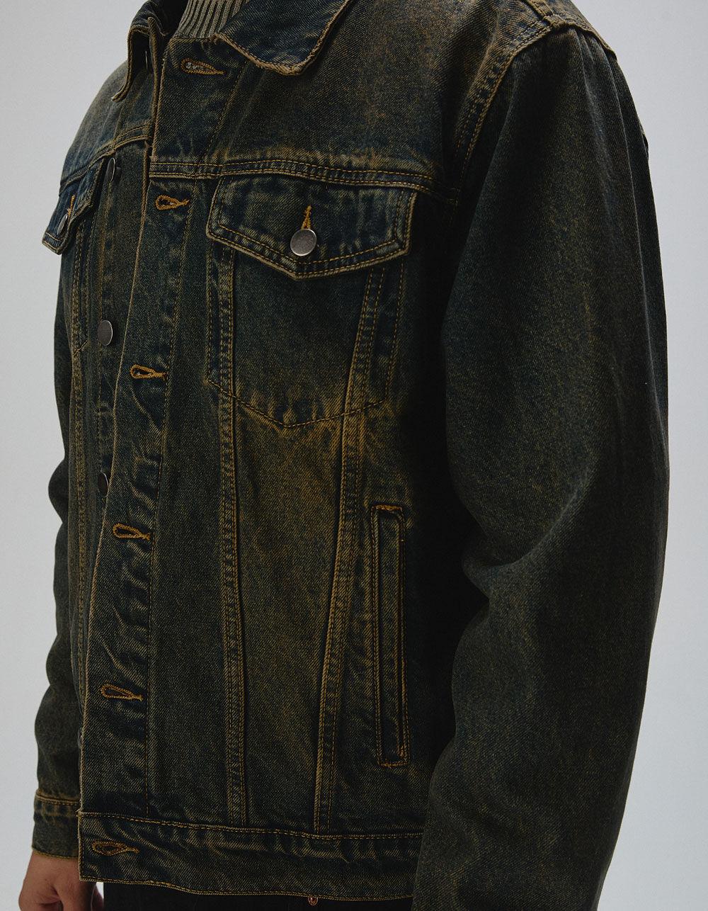 RSQ Mens Overdye Denim Trucker Jacket - INDIGO Product Image