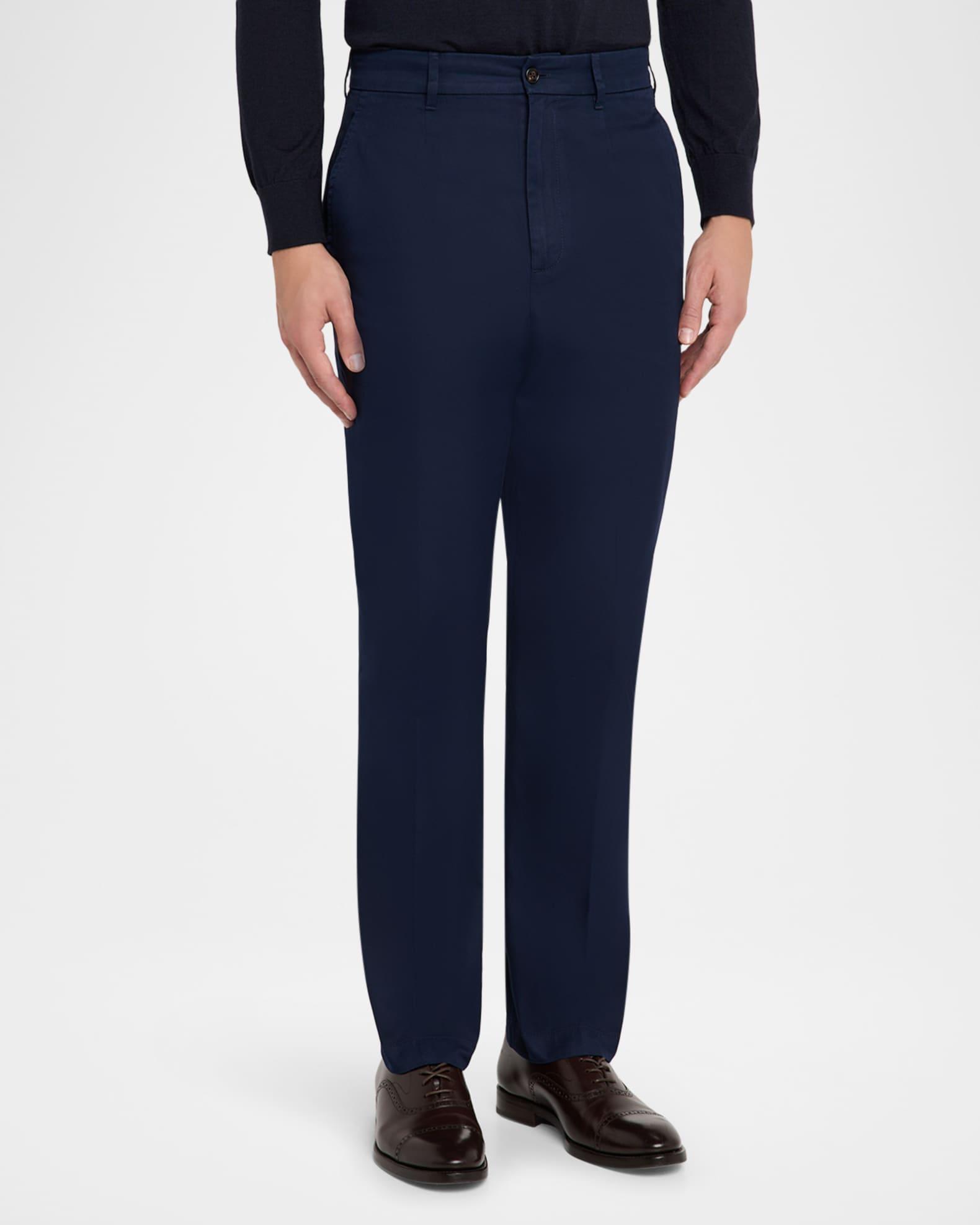 Men's Cotton Gabardine Tailored Chino Pants  Product Image