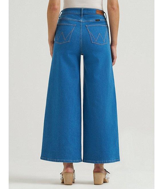 Wrangler 27#double; Inseam Cropped Wide Leg Jeans Product Image
