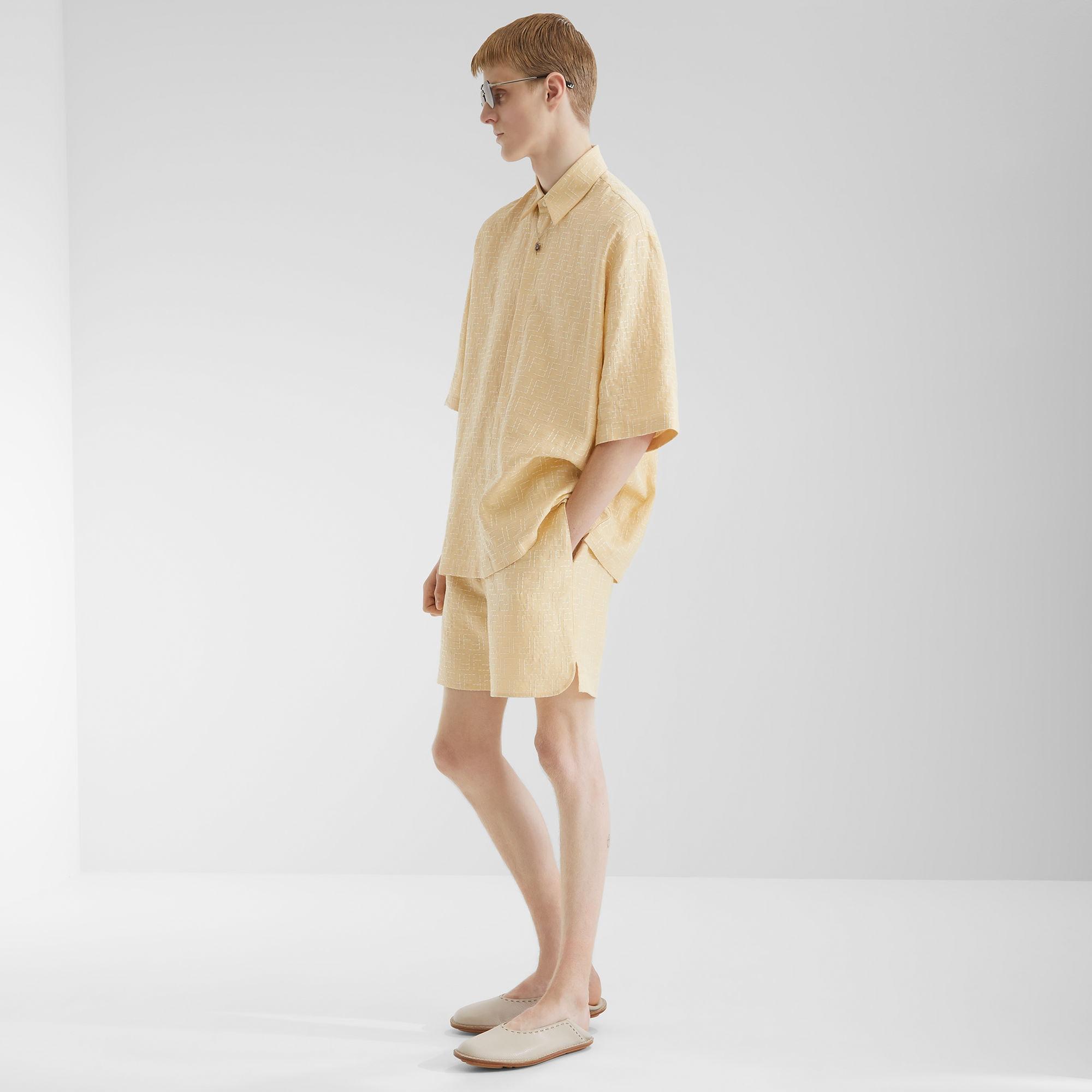ShirtYellow linen FF jacquard shirt Product Image