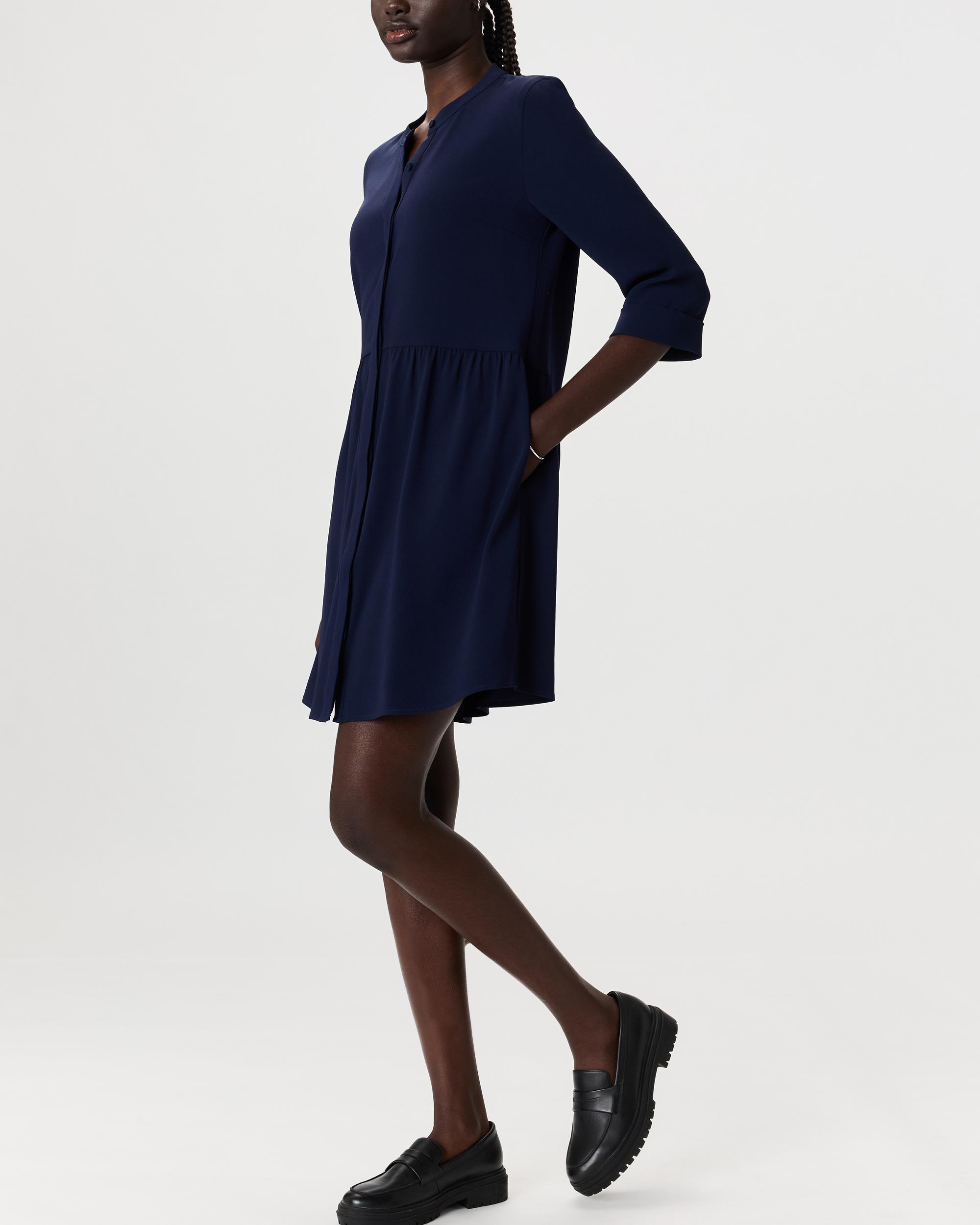 Quince | Women's Fluid Crepe Shirt Dress Polyester Product Image