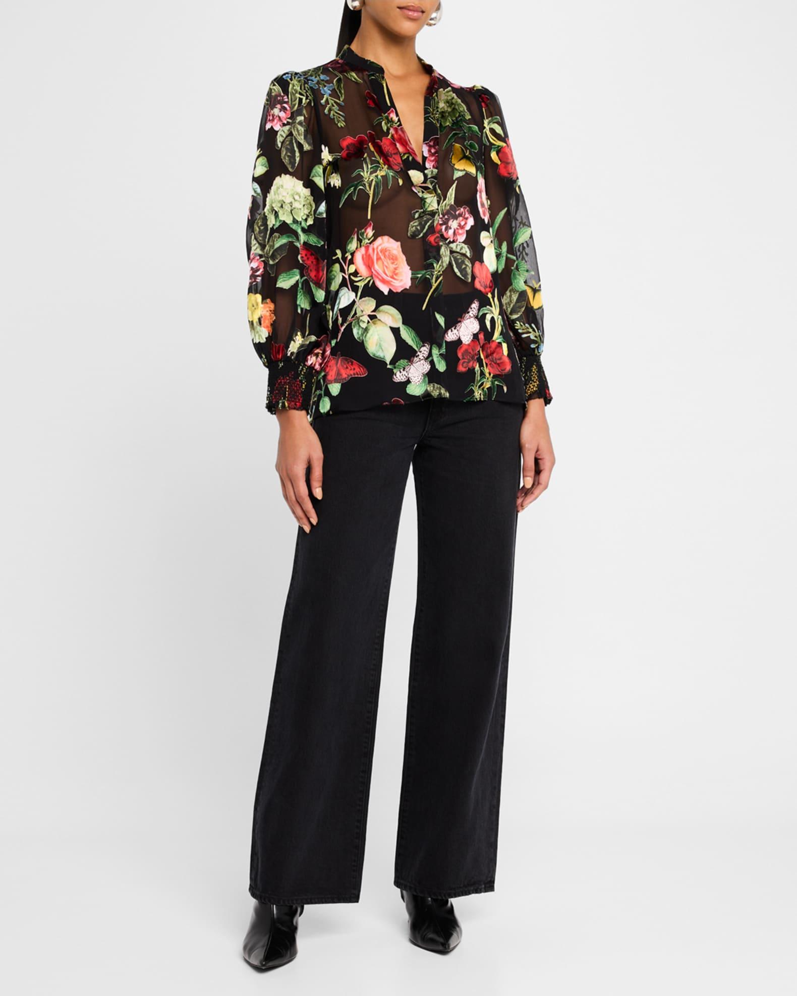 Sheila Floral Semi-Sheer Blouse Product Image