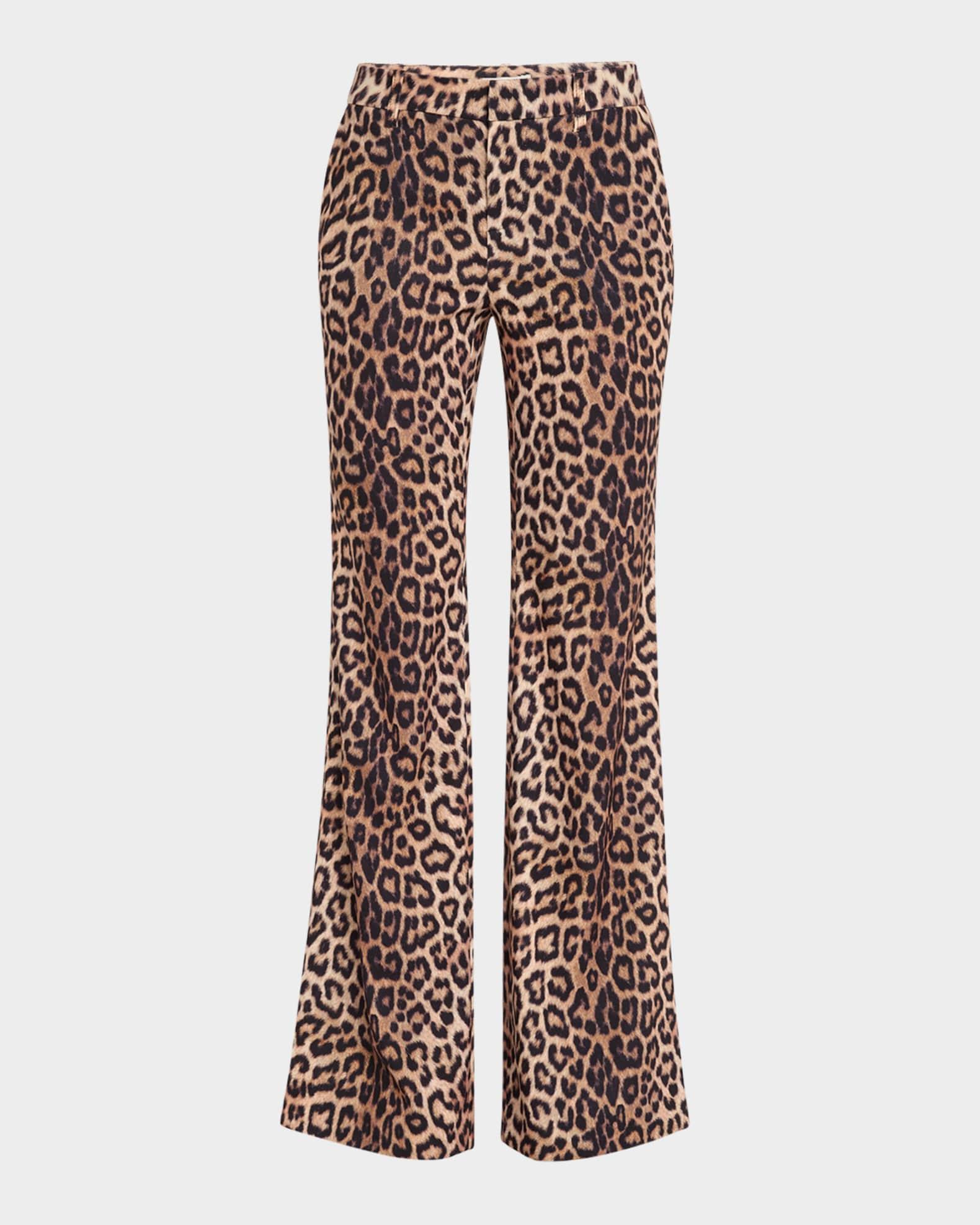 Remi Leopard Slim Bootcut Pants Product Image