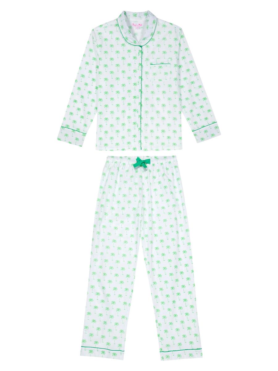 Womens Palm Tree Long PJ Set Product Image