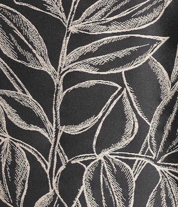 Caroline Rose Printed Rose Leaf Jacquard Scoop Neck Sleeveless Sheath Dress Product Image