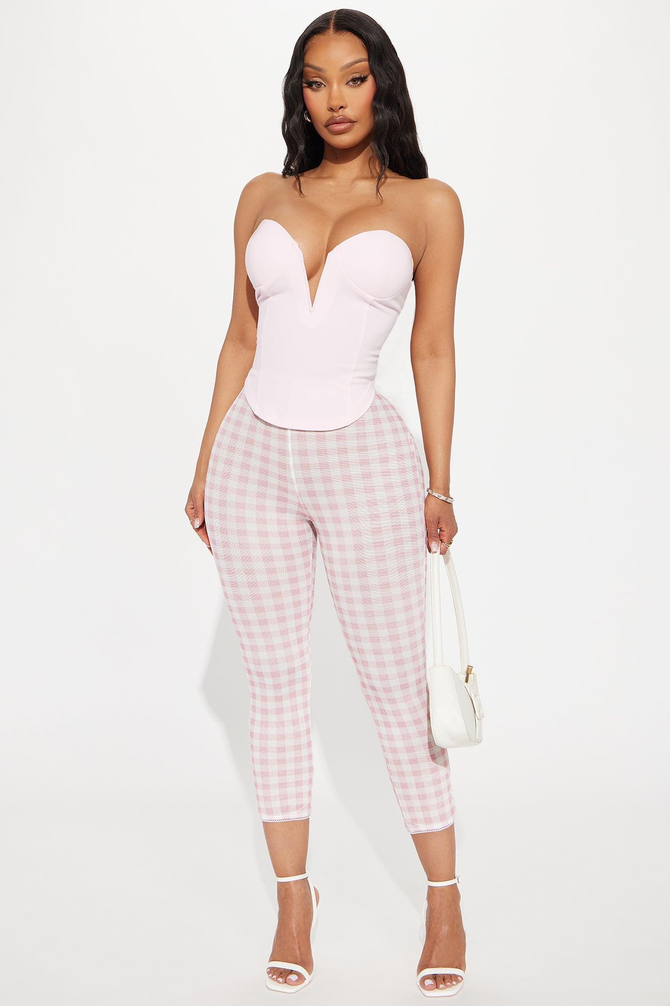 Greatest Treasure V- Wire Corset Top - Pink Product Image