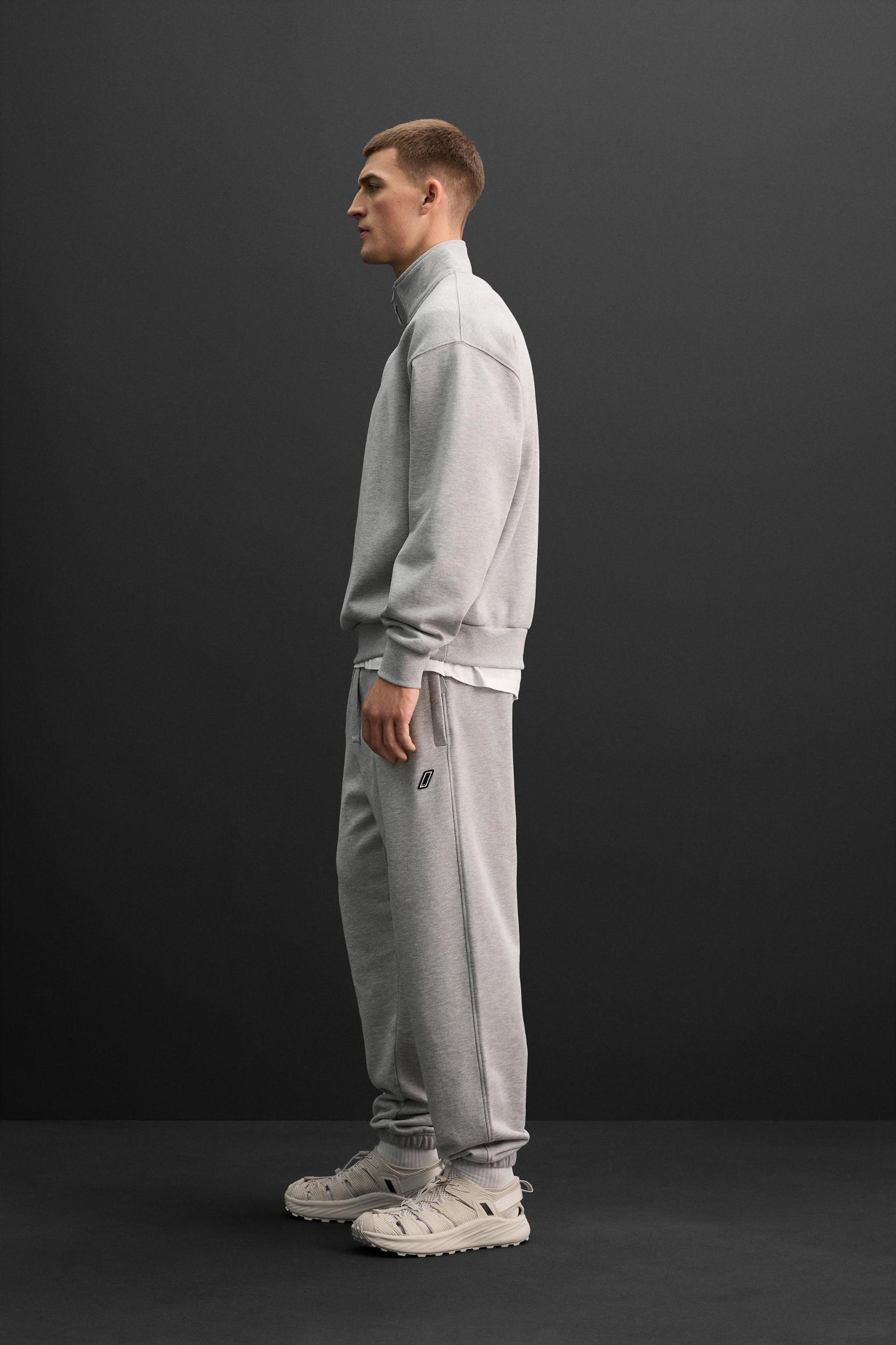 ZIP MOCK NECK SWEATSHIRT Product Image