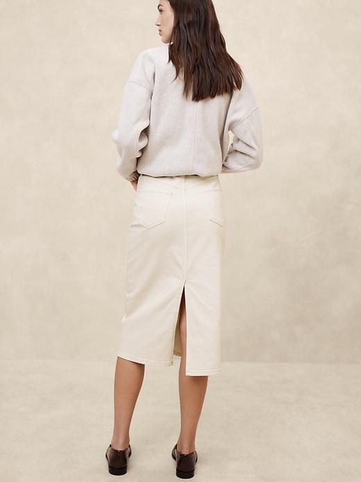 Denim Midi Pencil Skirt Product Image