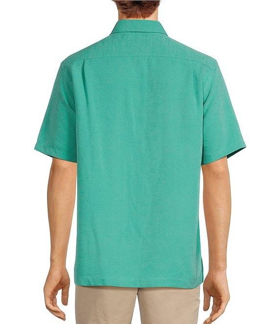 Roundtree & Yorke Short Sleeve Solid Slub Sport Shirt Product Image