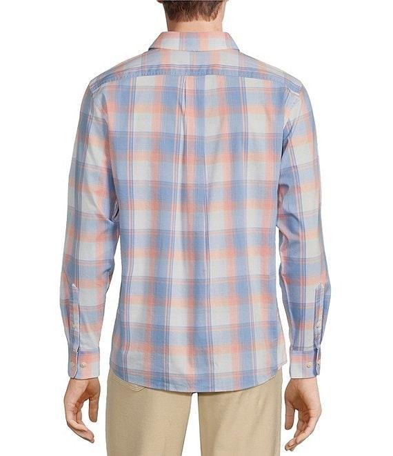 Rowm Rec + Relax Long Sleeve Performance Large Light Multi Plaid Pattern Shirt Product Image