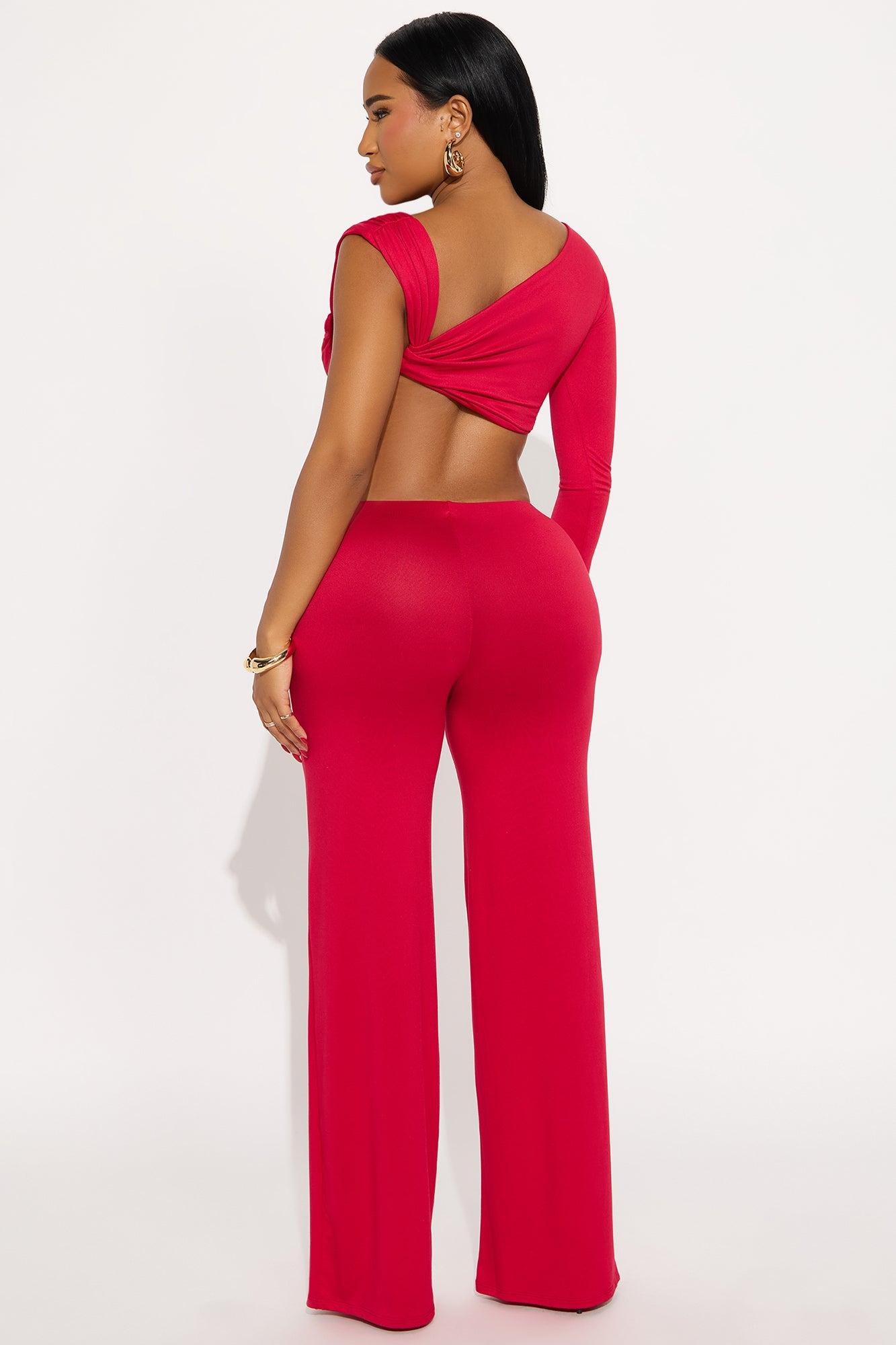 Crave Control Pant Set - Red Female Product Image