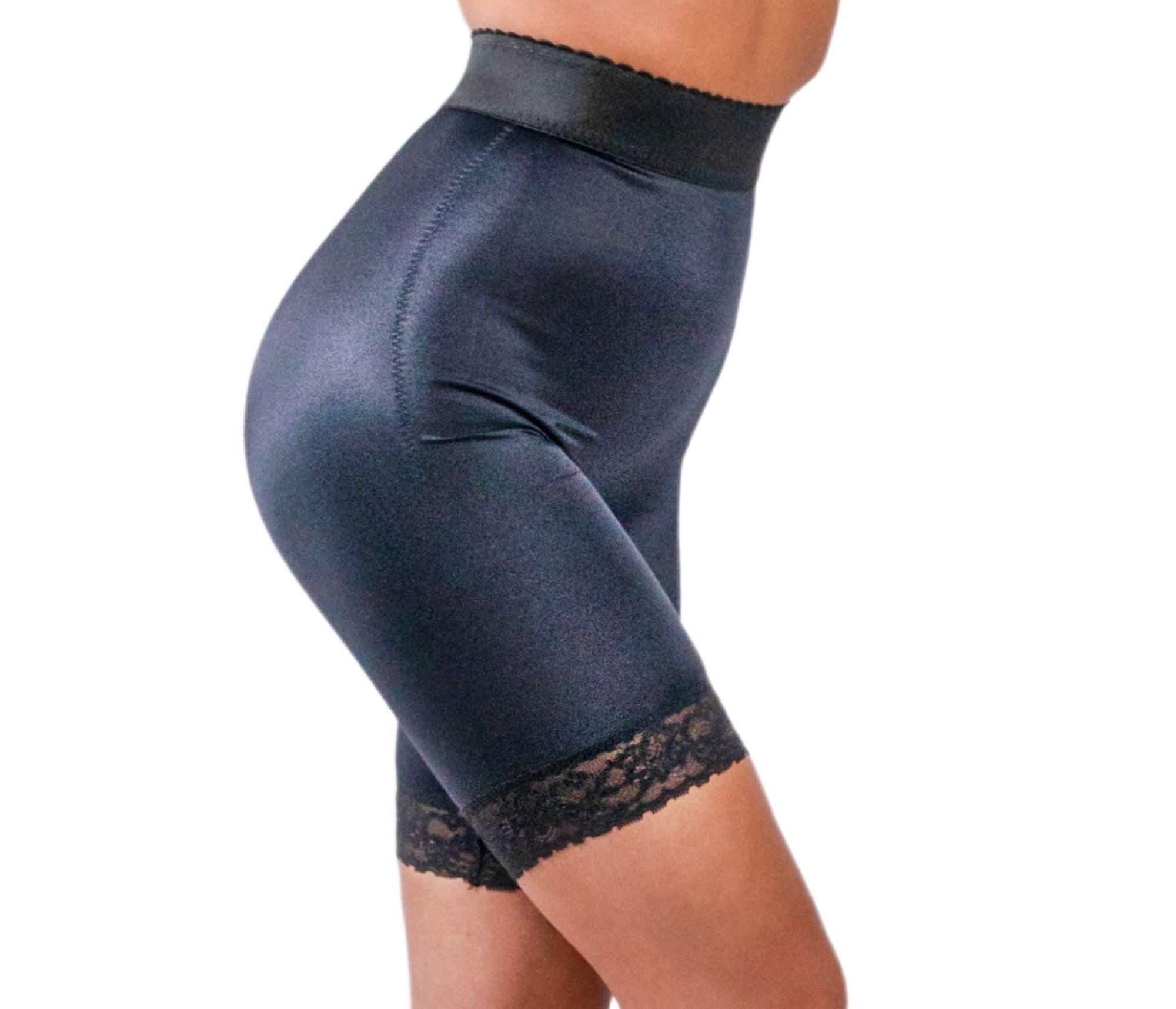 Style 518 | High Waist Light Shaping Bike Short | Satin 4-Way Stretch with Built-In Panty Product Image
