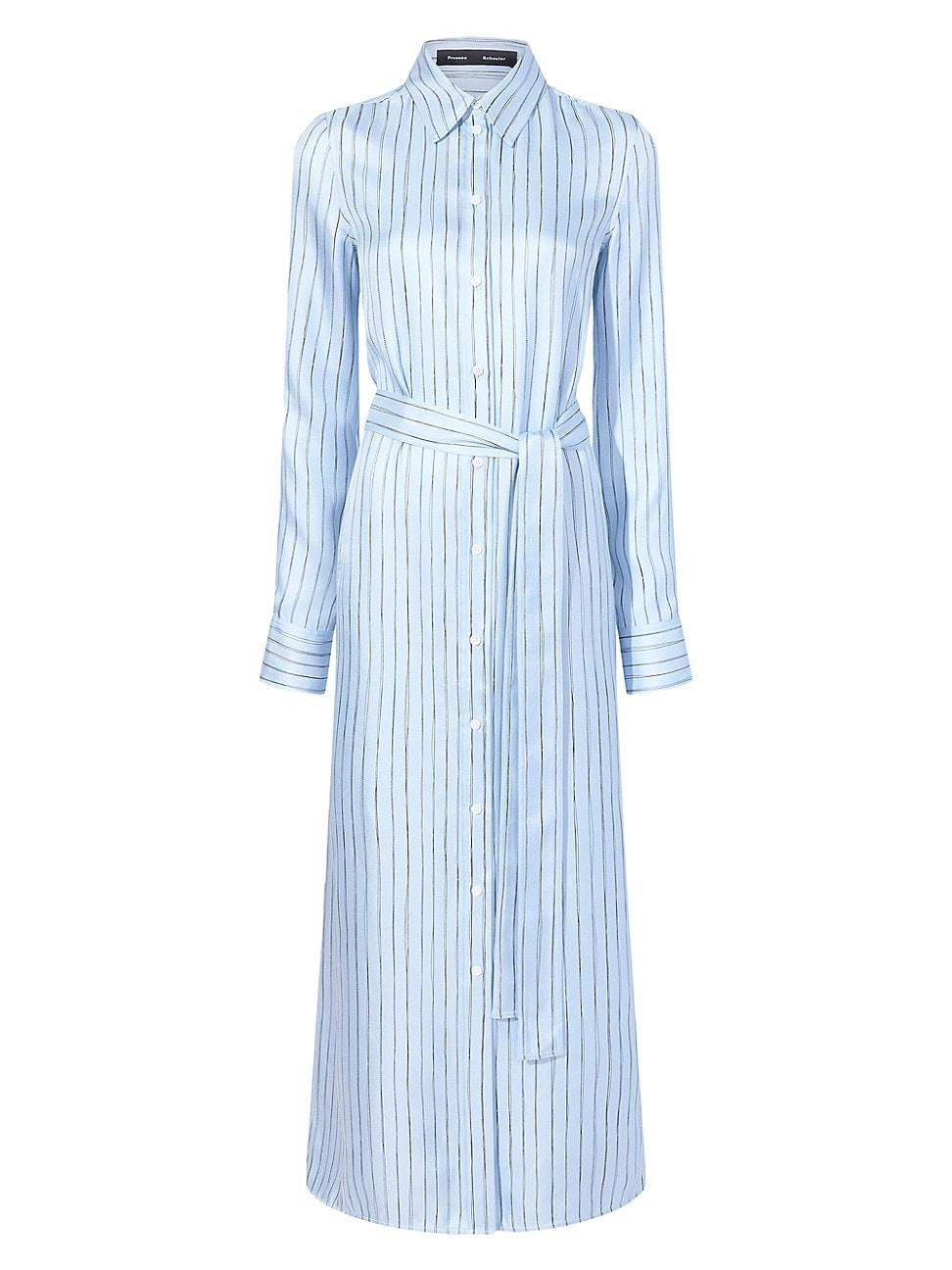 Womens Hannah Stripe Silk Twill Shirtdress Product Image