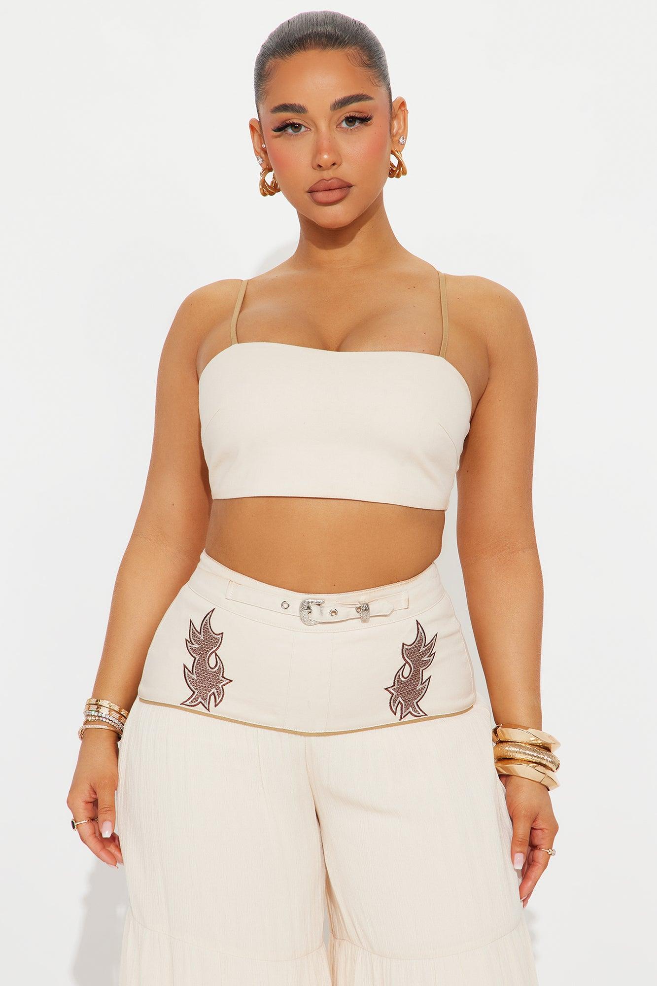 Western Belle Pant Set - Beige Product Image