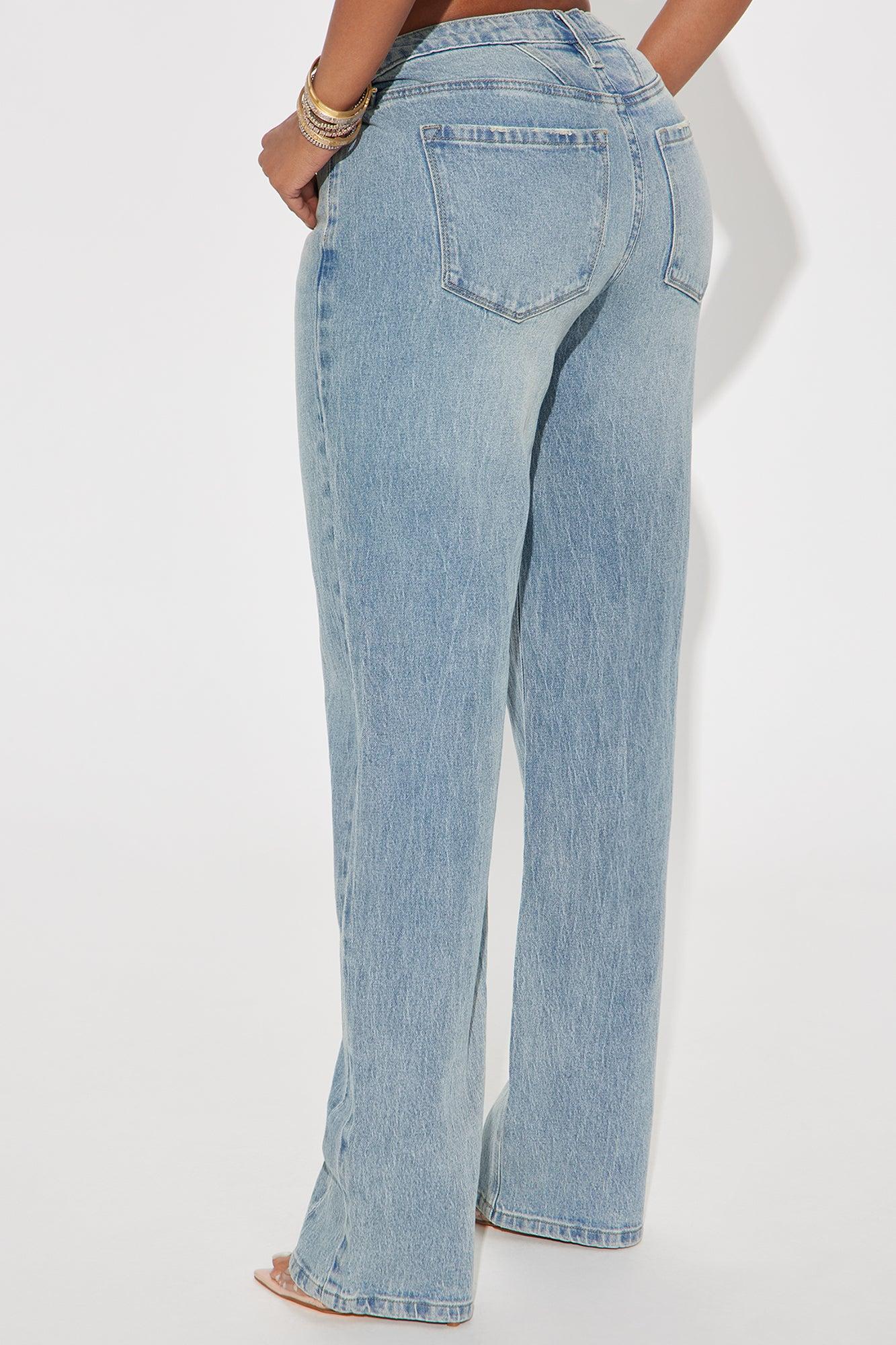Deserved It Stretch Straight Leg Jeans - Light Wash Product Image