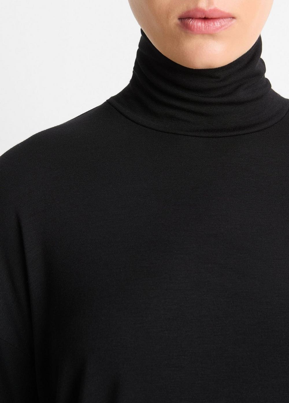 Relaxed Long-Sleeve Turtleneck Top Product Image