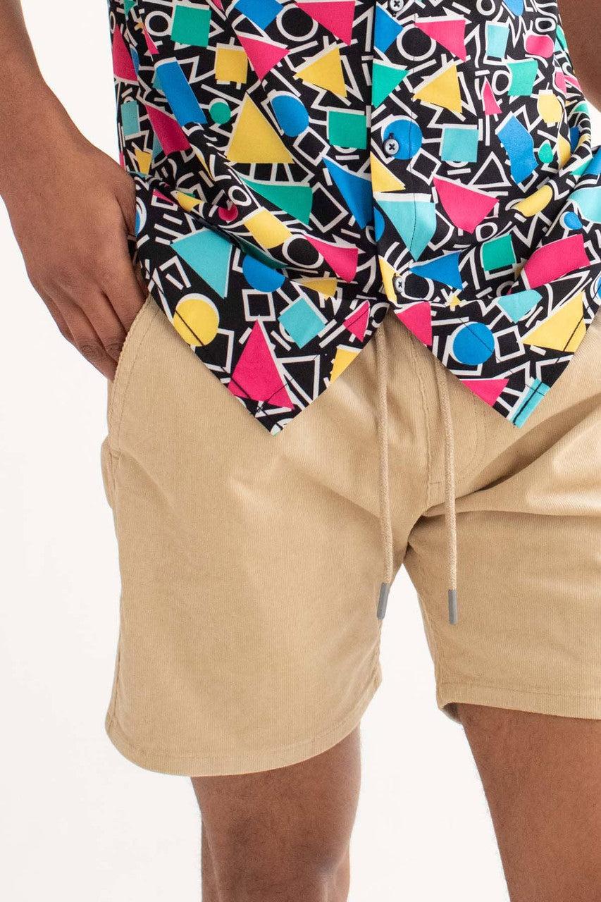 Pale Khaki Corduroy Shorts Product Image