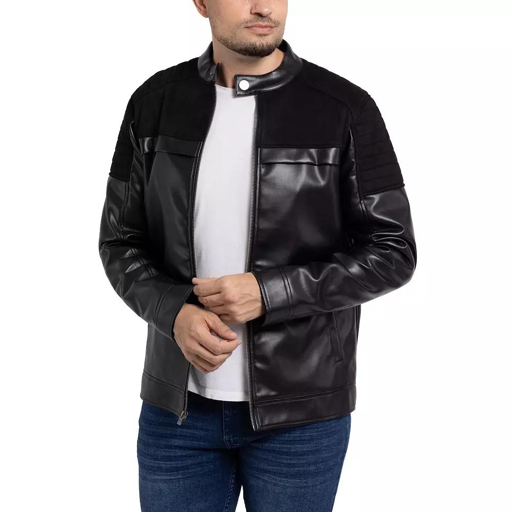 Men's Xray Shiny Faux Leather Jacket,  Product Image