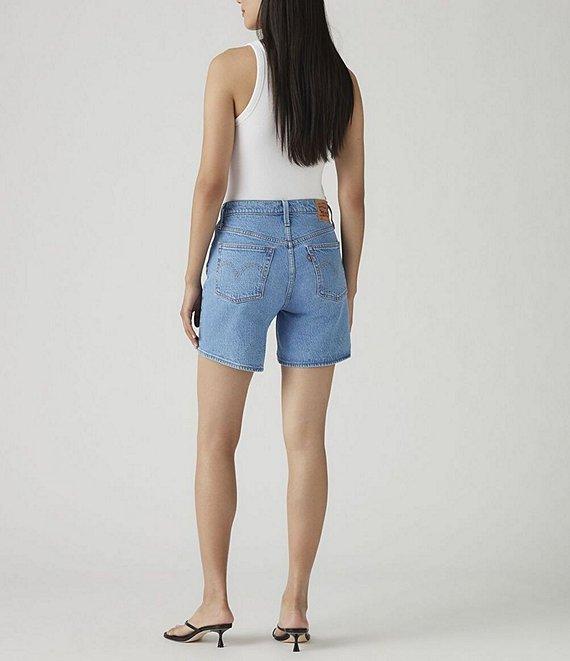 Levi's® 501® Original High Rise Mid Thigh Distressed Denim Shorts Product Image
