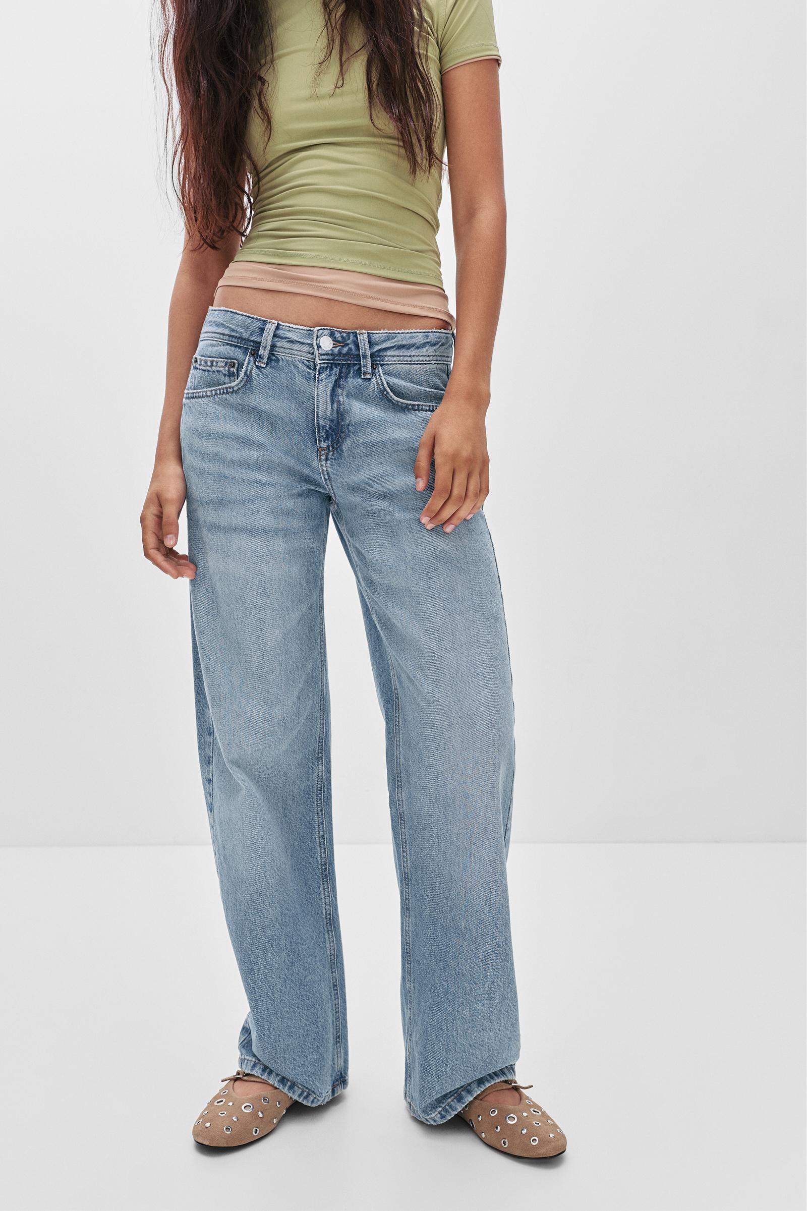 Low-waist straight-leg jeans Product Image
