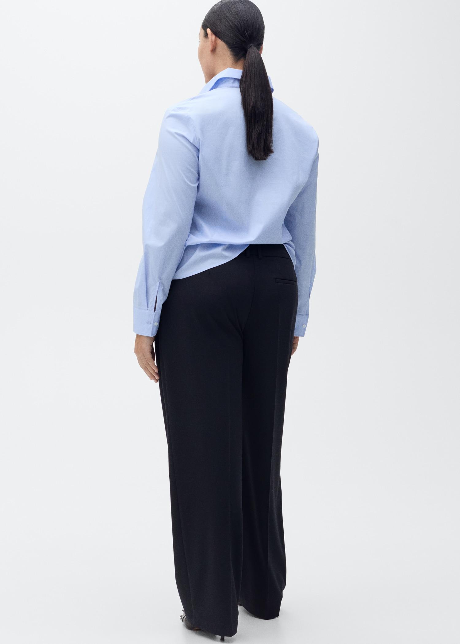 Straight-fit pleated pants - Women | MANGO USA Product Image