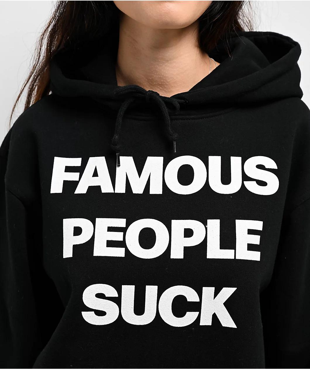 Famous Stars & Straps Famous People Suck Black Hoodie Product Image