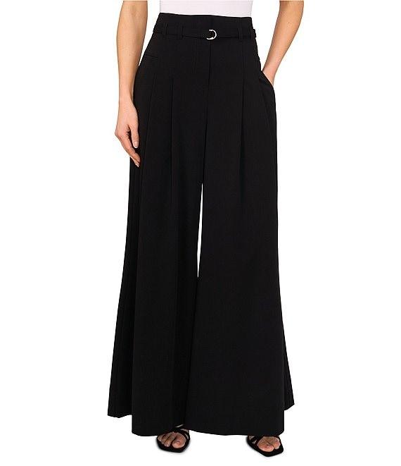 CeCe High Waisted Wide Leg Belted Pants Product Image