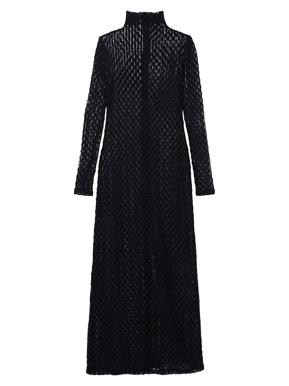 Womens Geometric Lace Maxi Dress Product Image