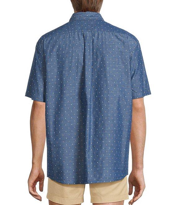 Roundtree & Yorke Short Sleeve Clip Dobby Sport Shirt Product Image