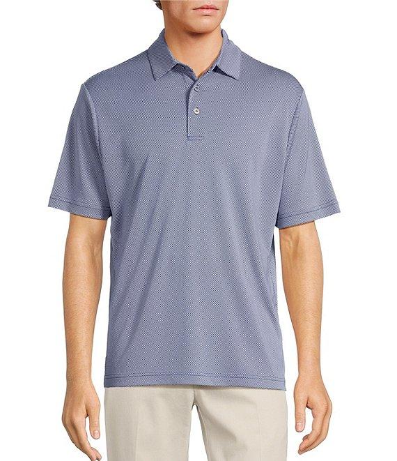 Roundtree & Yorke Performance Big & Tall The Fairway Short Sleeve Jacquard Polo Shirt Product Image