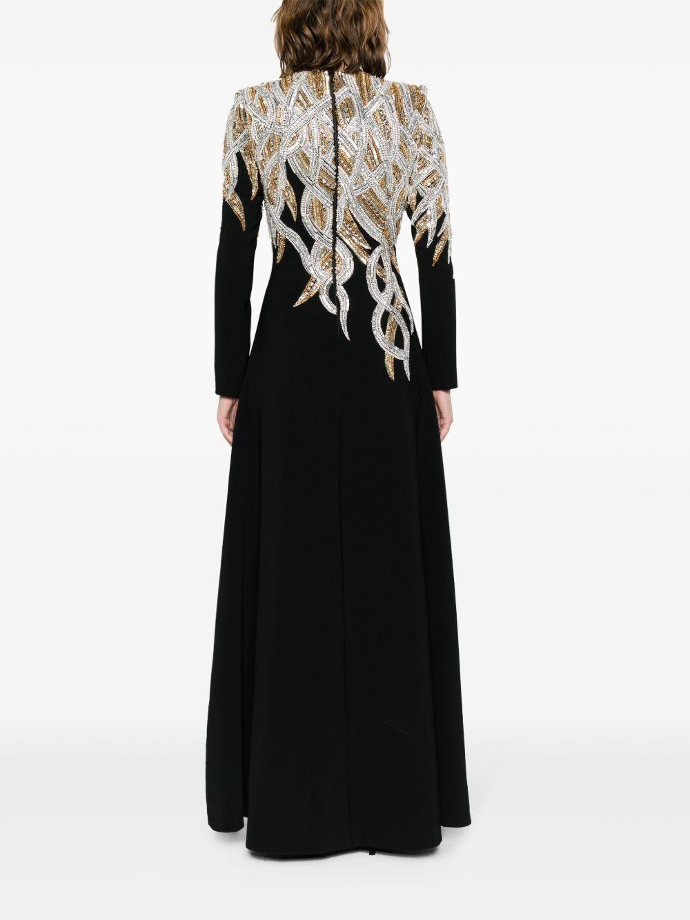 crystal-embellished crepe gown Product Image