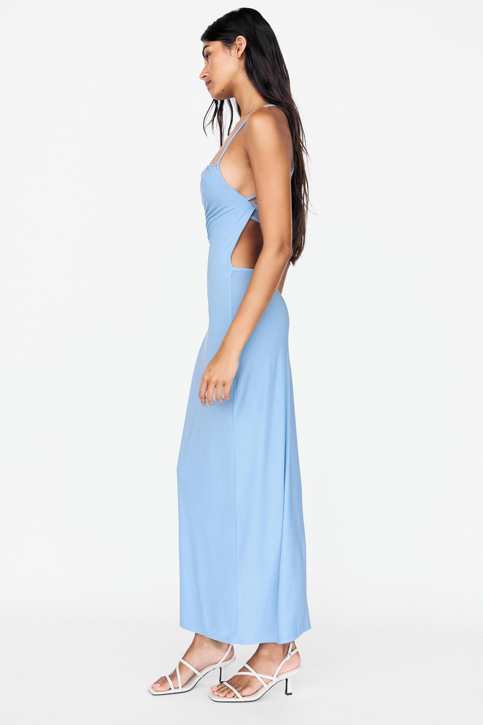 Draped strappy midi dress Product Image
