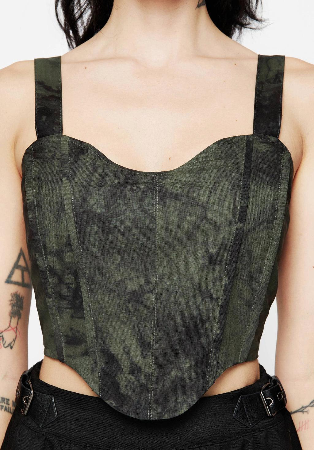 Alessandra Tie Dye Print Corset Top Product Image