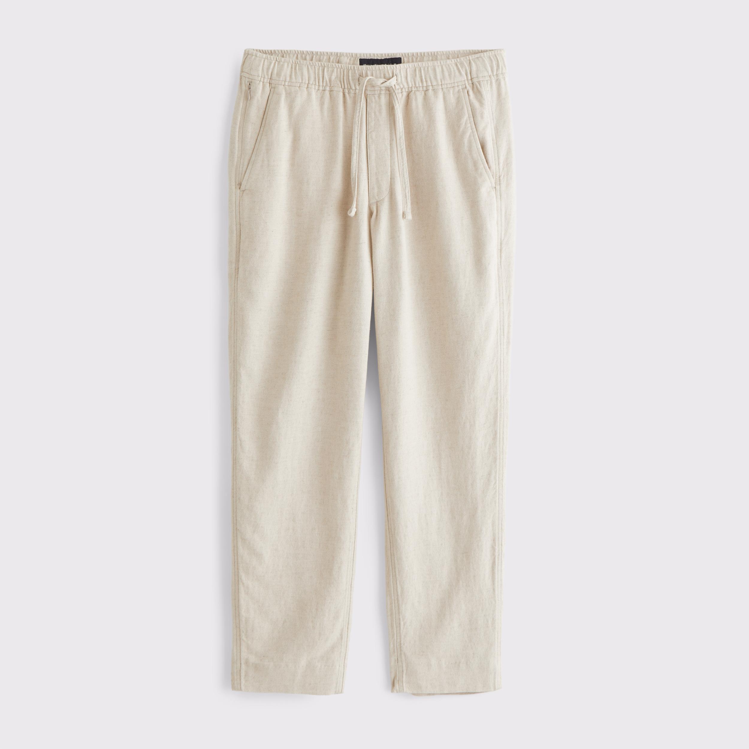 Loose Tailored Linen-Blend Pull-On Pant Product Image