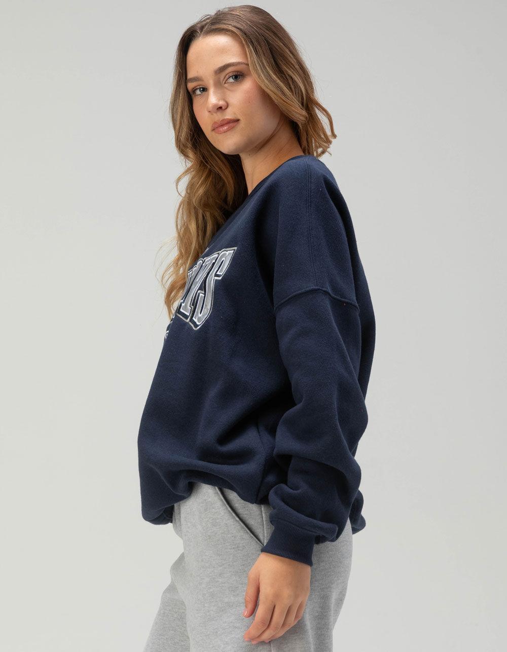DALLAS COWBOYS Womens Crewneck Sweatshirt - NAVY Product Image