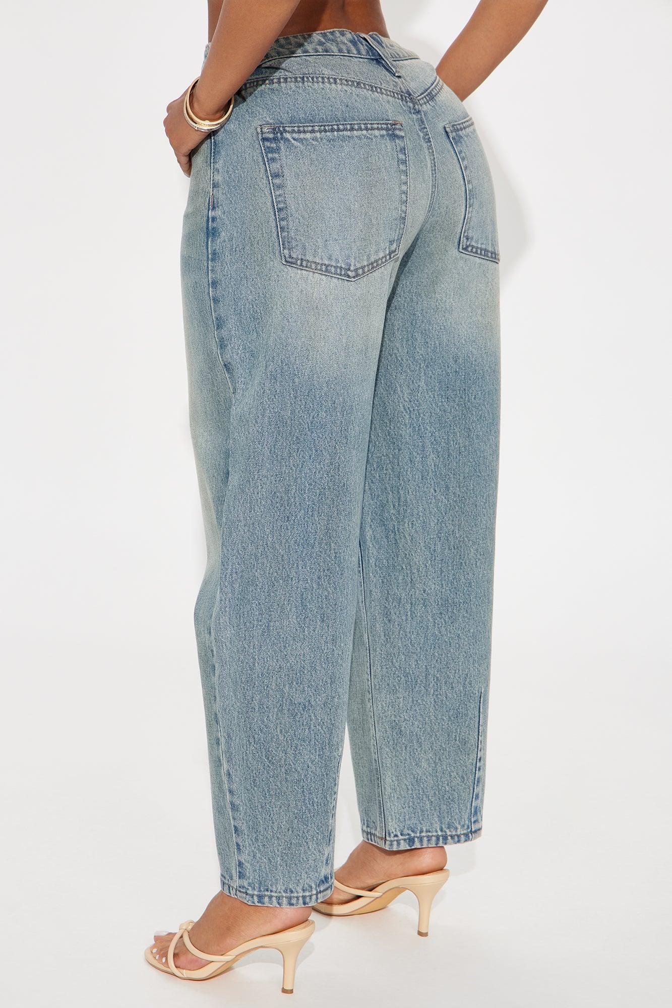 Classic Barrel Leg Jeans - Medium Wash Product Image