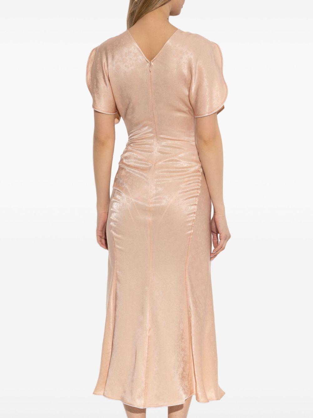 draped-detailing midi dress Product Image