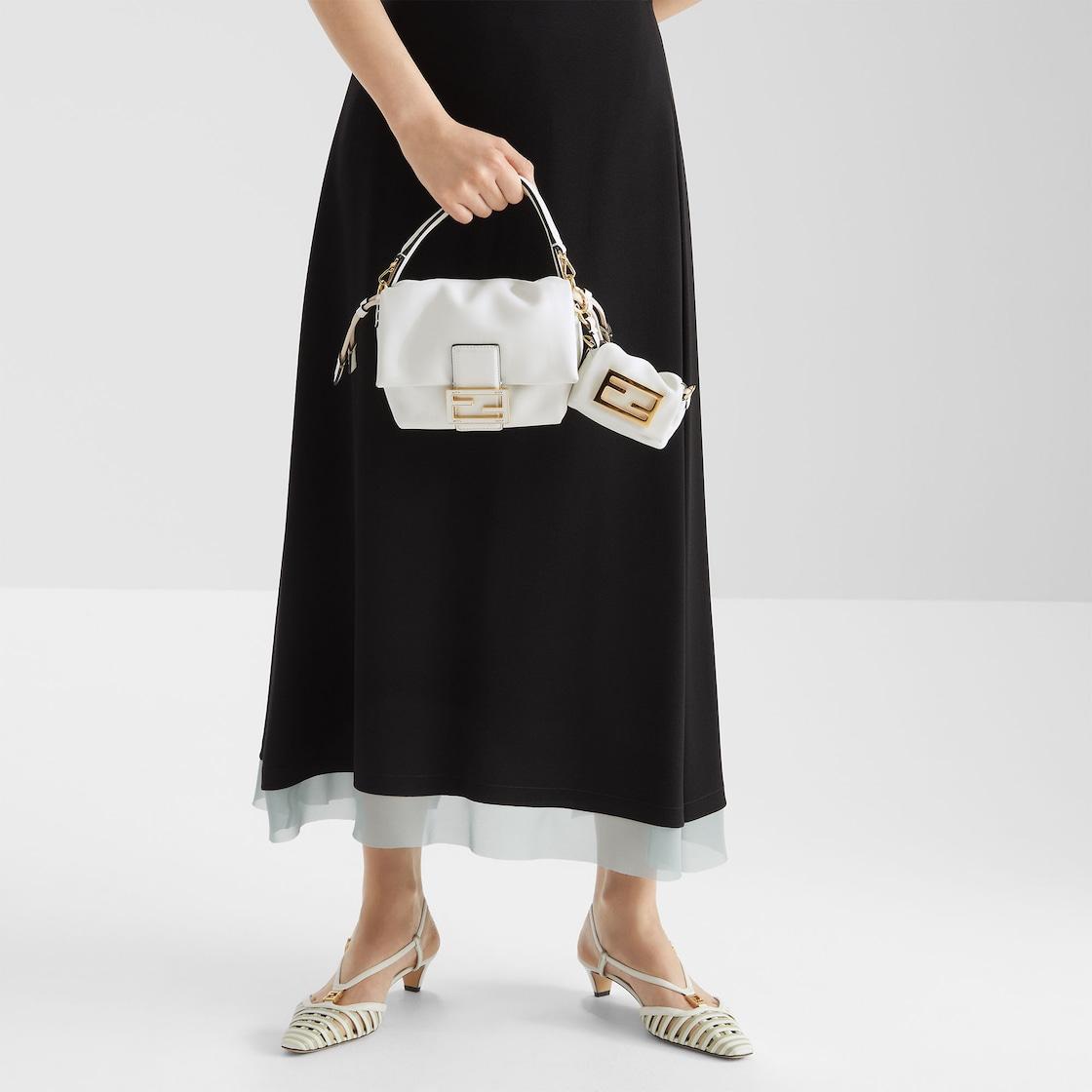 Mamma Baguette SmallWhite nappa leather mini bag Product Image