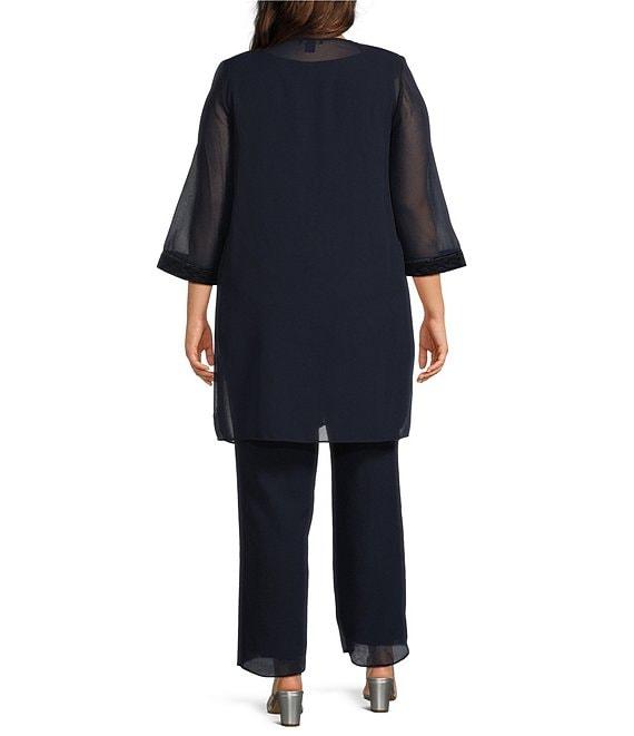 Le Bos Plus Size 3-Piece Trim Pant Set Product Image