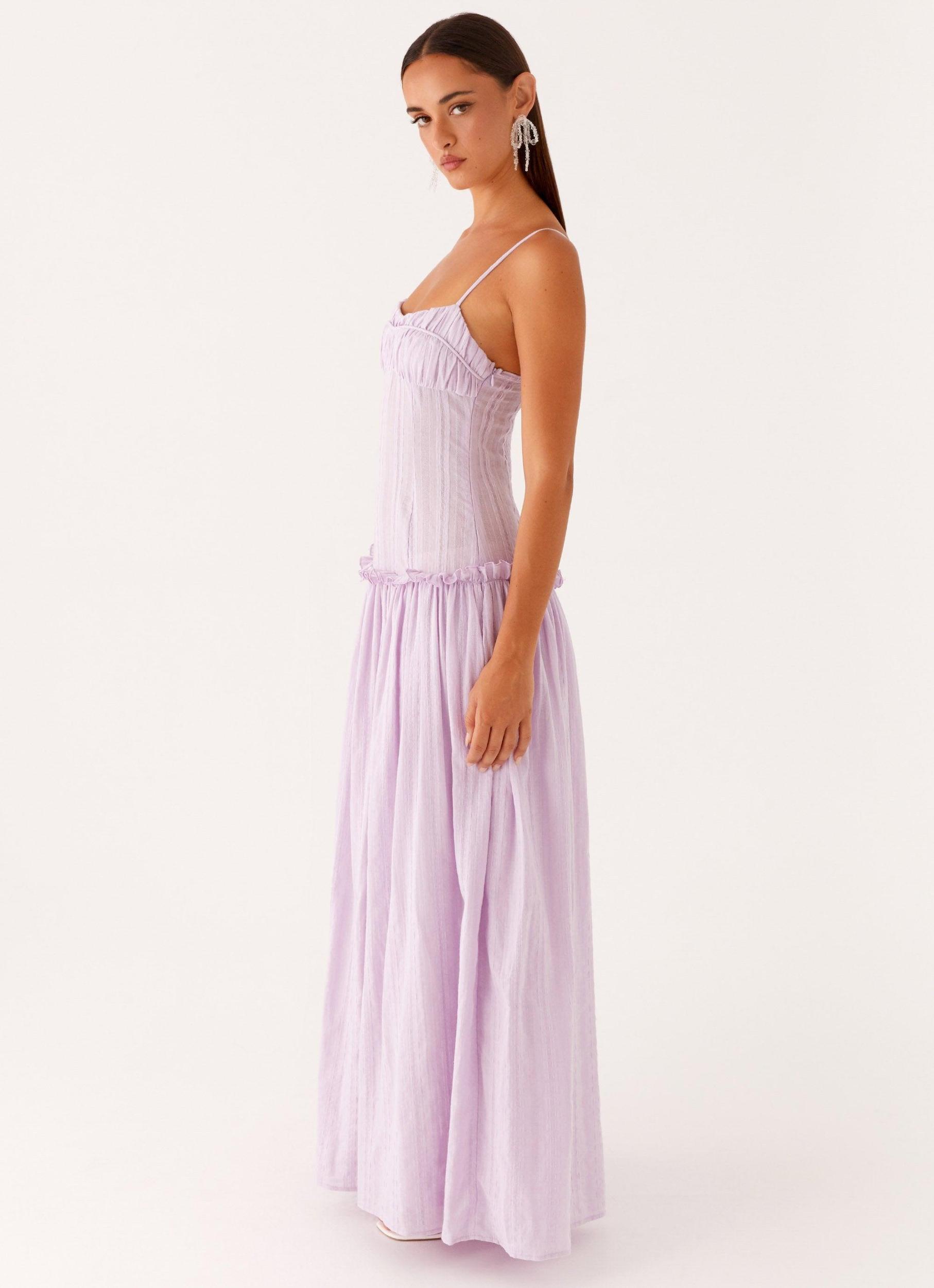 Jacinda Drop Waist Maxi Dress - Lavender Product Image