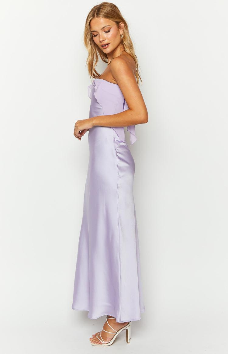 Faylinn Purple Strapless Maxi Dress Product Image