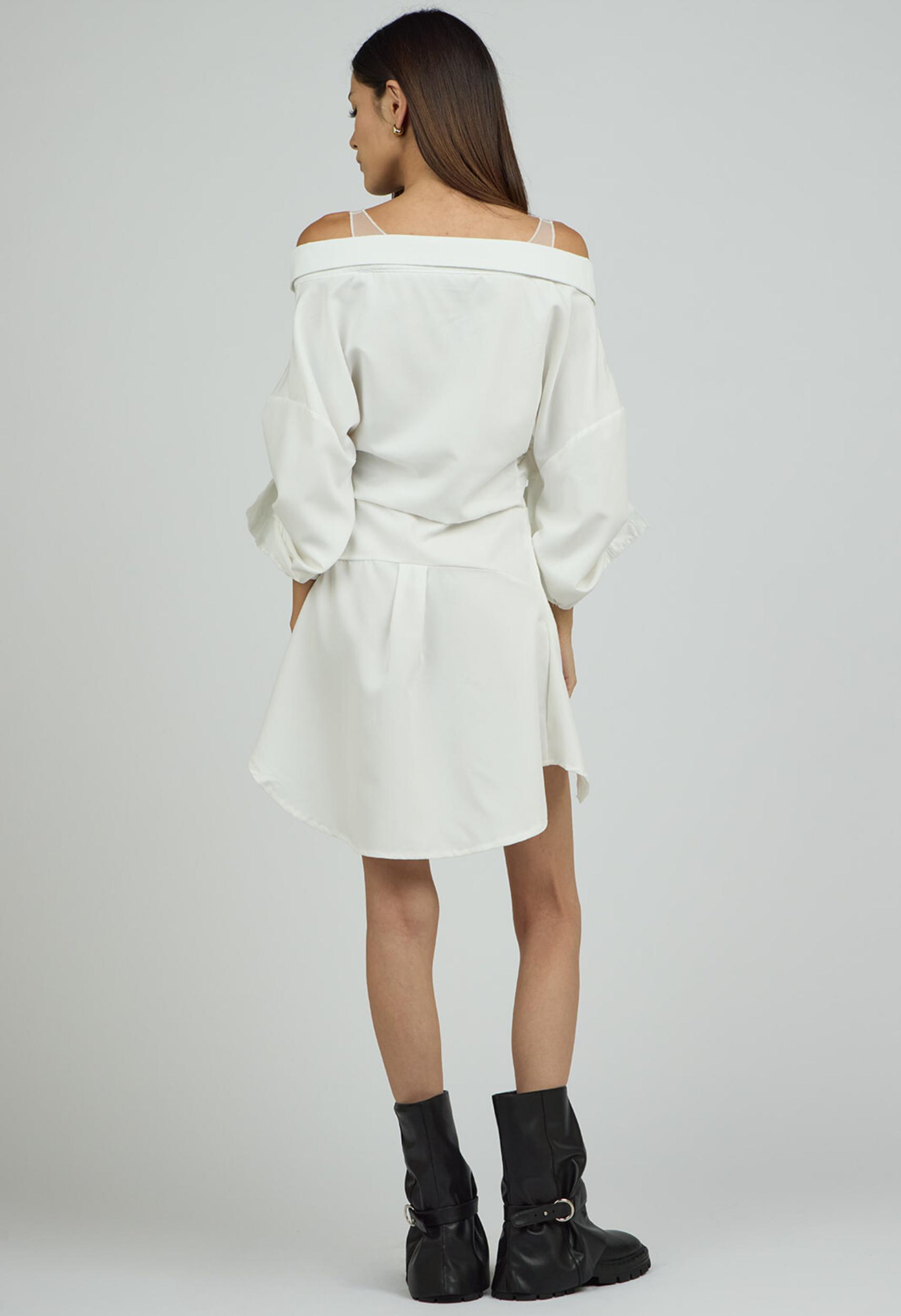 Aria Button Mini Shirt Dress Product Image